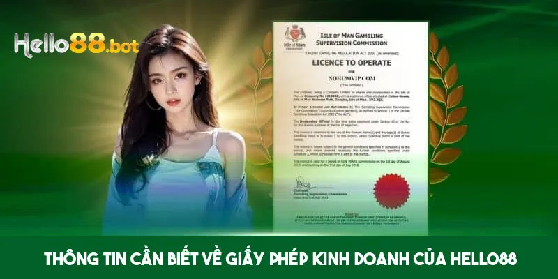 Thông tin về đơn vị và ý nghĩa của giấy phép kinh doanh Hello88